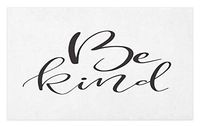 GugeABCmat Carpet Flooring,Hand Drawn Be Humble Calligraphy with Brush Lettering Design Monochrome Saying,Indoor Floor Mats Bedroom Decor 60" W X 18" L,Black and White