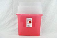 Kendall Sharps-A-Gator Tortuous Path Sharp Containers, 5 Quart, Red, 30/cs