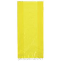 UNIQUE PARTY Cello Treat Bags with Ties (Pack of 30) (One Size) (Yellow)