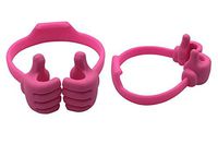 IOQSOF Thumbs-up Phone Stand for Tablets, E-Readers and Smart Phones Thumbs-up Holder- 1 Pack - Pink