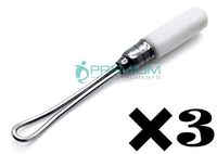 3 Pcs Superior Instruments Ear Cleaner White 6cm Veterinary Curettes Universal Instruments