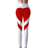 H.Coosy Practical;Cozy New Europe and The United States New Ass Love Stitching Underwear Pants Trousers Hip high Waist Pants White red Love XXL