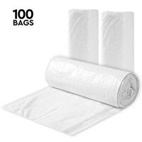 Clear 7-10 Gallon Trash Bags, 100 Bulk Pack - Medium Size Garbage Bin Liners for Office, Bedroom and Kitchen Wastebasket Cans - by Executive Collection