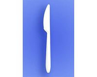 Wow Plastics Inc. Heavy Weight 7" Knife - White Pp - 2/500 (1,000/Case)