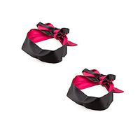 Sleeping Mask Satin Eye Mask Black Red Blindfold (Mask)
