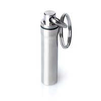 GUS Original Pill Fob, Made in USA, Stainless Steel Keychain Pill Holder, AAA Battery Holder
