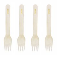 Dress My Cupcake Natural Wood 200-Pack Candy Buffet Forks DIY Kit, XOXO, Yellow