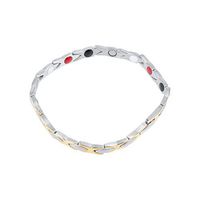 SUPVOX Magnetic Bracelet Stainless Steel Healthy Magnetic Bracelet Anklets Jewelry for Men Women Arthritis Carpal Tunnel Gold Silver