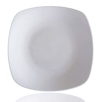 Dauerhaft Dinnerware Porcelain Square Plate 9 1/2"/Coupe Square Plate/Square Dinner Plate/Square Buffet Plate Durable Restaurant Quality (12)