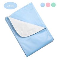 PREMIUM CARE Washable and Reusable Incontinence Underpads 34"x36" Incontinence Bed Pads Non-Slip Mattress Protector for Adults, Kids and Pets (2 Pack, Blue)