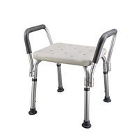 Firsthgus Shower Chair Shower Stool Height Adjustable Bath Seat Bench, Lightweight Bathroom Seat, Shower Chair, Bathing Aid for Elderly, Disabled, and Handicapped Support 136kg