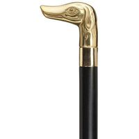 Unisex Dog Head Cane Black Maple, Solid Brass Handle  -Affordable Gift! Item #HAR-9114008