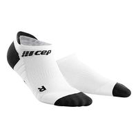 Men's Compression Socks - CEP No Show Socks 3.0, White/Dark Grey 4