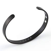 Men's Titanium Magnetic Therapy Bracelet | Sophisticated Bangle for Arthritis, Tendonitis, Tennis/Golf Elbow, Carpal Tunnel Syndrome and Physical Pain Relief (Brushed Black | Medium)