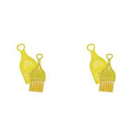 Yellow Mini Dustpan with Brush - Set of 2