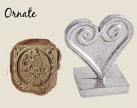 Initial Wax Seal Stamp -3/4" Square Ornate Pewter Letter O