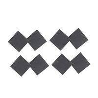 HEALLILY 4 Pairs Square Self-Adhesive Anti-Slip Stick Pad Stick on Bottom Shoes Grip for Shoes Sandals High Heels Cuttable - 6.5x6.5cm