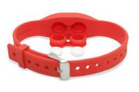 Pillbands - Adjustable Silicone Wristband with Chamber for Holding Aspirin, Benadryl, Tylenol 3, Tylenol 4, Maxalt, and Other medications (Red)