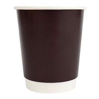 8 oz Disposable Paper Coffee Cups - Double Wall Brown Hot Paper Cups - Extremely - Hot Cup Factory - 500 Count