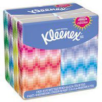 -- KLEENEX Facial Tissue Pocket Packs, 3-Ply, White, 10/Pouch, 8 Pouches/Pack