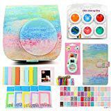 Instant Camera Mini 9/8 Camera Accessories Bundle - A Great Gift Including Rainbow Case,Strap, 96 Pockets Rainbow Album etc. (7 Items)