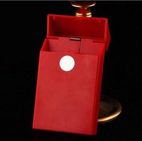 WANGYONGQI Portable Automatic Ladies Packing Cigarette Box Compression Thicken 20 Pack Boxes Cigarette Case Cover Men Cigarette Accessories,C