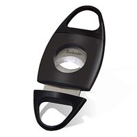 Cigar Cutter, Stainless Steel Guillotine Double Cut Blade Cigar Clippers with Exquisite Gift Box(Black)