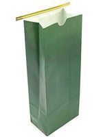1LB Festive Tin Tie Bags Available in Solid red, Green, Gold, Black and Maroon Size - 4 1/4 x 2 1/2 x 10 1/2″- (Green)