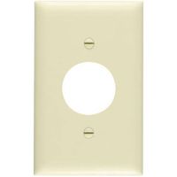 Pass & Seymour SP7IU 1 Gang Single Outlet Opening Urea Wall Plate, Ivory