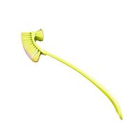 Loghot Plastic Arcuated Thickening Double-Sided Toilet Cleaning Brushes with Plus Long Handle (Random Color: Blue,Green,Pink)