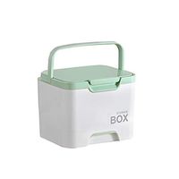 FHealth Plastic First Aid Box with Pill Case, Medical Box with Removable Tray for Family Emergency Kit Storage Organizer