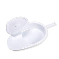 Bedpan with Handles and Secure Fitting Lid for Bed-Bound Patien