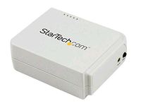 StarTech.com StarTech.com 1-Port Wireless N USB 2.0 Network Print Server - 10/100 Mbps Ethernet USB Printer Server Adapter - Windows 10-802.11 b/g/n (PM1115UW)