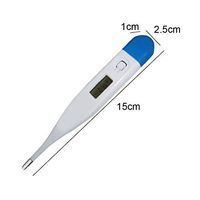 discountstore145 Kids Portable Digital LCD Hard Head Thermometer Temperature Meter for Ear Armpit Random Color