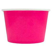 [50 Count] Valentine's Day Pink Paper Ice Cream Cups - 8 oz Dessert Bowls Perfect For Frozen Treats And Yummy Desserts - Frozen Dessert Supplies