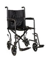 Transport Wheelchair Lightweight 19 lbs (17", Black)