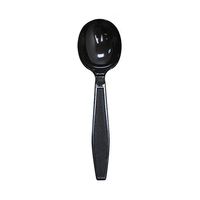 Karat U3522B 5.6" Poly-Wrapped Heavy-Weight Disposable Soup Spoon, Black (Pack of 1000)