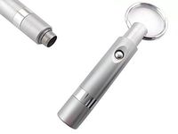 ShowJade Cigar Punch Key Chain with Push Button Retractable Blade (Silver)