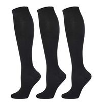 3 Pairs Compression Socks for Women Men 20-30mmhg Knee High Stocking for Running