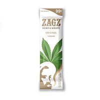 25 Pack Display (50 Total Wraps) Zagz Flavored Hemp Wraps, Original Flavor + Beamer Smoke Sticker