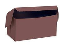 Bakery Boxes - 8x4x4" Chocolate Bakery Boxes 1 - Piece Lock Corner Box - (200 Per Pack) - WRAPS-BBCH844