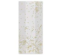10ct. Elegant"Gold Sprinkles" 4x2x9" Medium Cello Cellophane Treat Food Snack Bags ngKE -1464