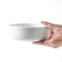 BBSEQ Circular Ceramic Pasta Bowls Household Noodle Salad Rice Bowl, (Color : C)