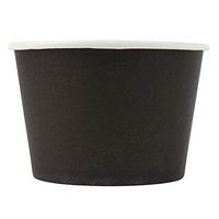 [50 Count] Black Paper Ice Cream Cups - 8 oz Eco-Friendly Dessert Containers - Perfect For Your Yummy Foods! Many Colors & Sizes - Frozen Dessert Supplies