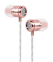 Granvela Hi-Resolution Metal Earbuds with Mic, Ergo Fit Crystal Clear Sound,for Girls- Pink (Rose Gold)