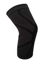 Knee Compression Sleeve - Knee Brace Joint & Patella Support for Sports & Pain Relief for Arthritis, Meniscus, ACL Injuries for Men & Women - Single Wrap (Black, Medium)