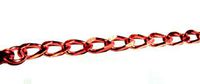 Wide Link Copper Link Chain Bracelet Made in USA Sz 7"