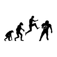 Leon Online Box Jump Evolution Football Player - Funny Decal [12cm Black] Vinyl Sticker for Car, Bike, iPad, Laptop, MacBook, Helmet