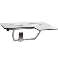 Seachrome SLR-280225-PWS L-Shaped Left-Hand ADA, Wall-Mount,Solid White Phenolic, 28" x 22.5"