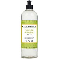 Caldrea Dish Soap, Biodegradable Dishwashing Liquid made with Soap Bark and Aloe Vera, Ginger Pomelo Scent, 16 oz